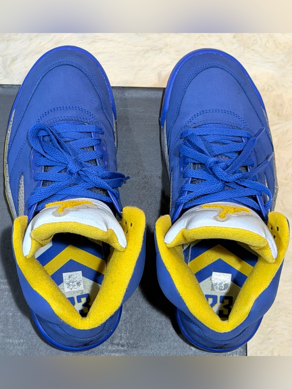 Men’s Air Jordan 5 Retro JSP Laney Varsity Royal - Size 9.5 - CD2720-400 - Picture 7 of 10